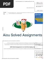 AIOU Solved Assignments 1 & 2 Code 8620 Spring 2019 - AIOU Tutors PDF