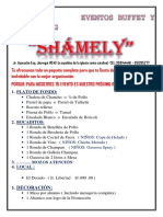 Shamely Eventos - Proforma Promociones