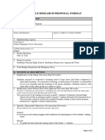 Capsule Research Proposal Format: A. Basic Information