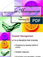 Disaster Management: February 10, 2009