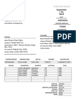 Purchase Order: Barato Supply Company