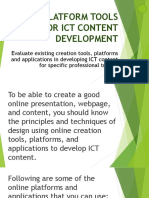 Online Platform Tools For Ict Content Development