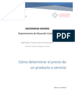 Ensayo. Cómo Determinar El Precio de Un Producto. V1.0