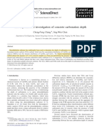 The Experimental Investigation of Concrete Carbonation Depth