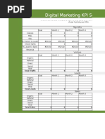 Digital Marketing KPI Scorecard