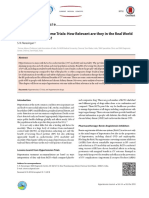 Hypertension Outcome Trials: How Relevant Are They in The Real World Practice of Medicine?