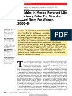 Homicides in Mexico Reversed Life Expectancy Gains For Men and Slowed Them For Women, 2000 - 10