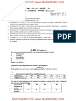 CBSE Class 11 Economics Sample Paper Set A PDF