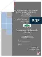 Programming Fundamentals (EE-170L) Lab Manual