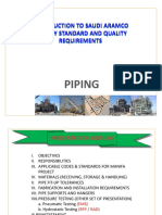 Applicable Codes & Standards For Aramco Projects (Piping)