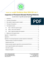 WAH 001 Inspection of Permanent Elevated Working Platforms