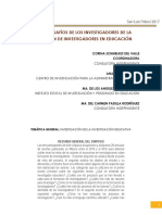 Artículo RETOS Y DESAFÍOS DE LOS INVESTIGADORES DE LA FORMACIÓN DE INVESTIGADORES EN EDUCACIÓN