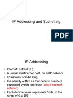 IP Address and Subnetting