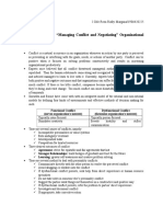 Summary Chapter 13 "Managing Conflict and Negotiating" Organizational Behaviour