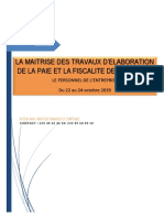 Maitrise Des Travaux D'elaboration de La Paie Et de La Fiscalité Des Salaires