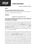 CARTA NOTARIAL Beneficiencia