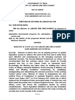 Government of India Ministry of Labour and Employment Rajya Sabha Unstarred Question No. 421 TO BE ANSWERED ON 19.07.2017