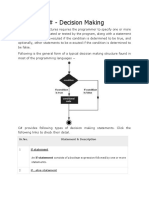 C# - Decision Making: SR - No. Statement & Description