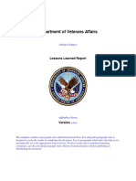 Department of Veterans Affairs: Lessons Learned Report