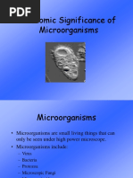 Economic Significance of Microorganisms