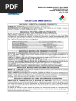 1.tarjeta de Emergencia Pintura A Base de Agua