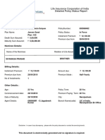 Life Insurance Corporation of India Detailed Policy Status Report