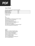 Toefl Essay: Types of Essays