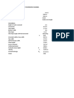 Design of Diversion Channel: Calculations