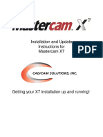 Installation and Update Instructions For Mastercam X7