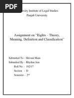 Assignment On "Rights - Theory, Meaning, Definition and Classification"