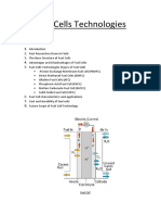 Fuel Cells Technologies: Table of Content