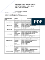 Radiant International School, Patna: Syllabus For The Session - 2019: 2020 Std. X (Social Science)