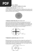 Different Models of Atom Dalton's Model of The Atom