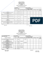 Table of Specification