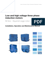 WEG Low and High Voltage Three Phase Induction Motors M Line Squirrel Cage Rotor Horizontal 11171349 Manual English