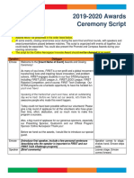 2019-2020 Awards Ceremony Script: Important Notes