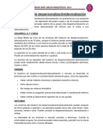 Trastorno de Despersonalización/desrealización: Universidad José Carlos Mariátegui - 2019