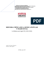 Informe de Historia Critica de La Musica Popular y Tradicional 1940 - 1960 