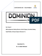 Dominion Motors and Controls Ltd. - Case Analysis