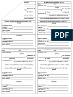 Reimbursement Expense Receipt