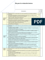 Plantilla para La Evaluación Interna