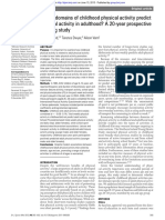 Which Domains of Childhood Physical Activity Predict Physical Activity in Adulthood? A 20-Year Prospective Tracking Study