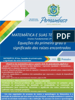 Equações Do Primeiro Grau o Significado Das Raízes Encontradas