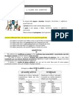 A CLASSE DOS ADJETIVOS - Ficha de Trabalho - 5º Ano