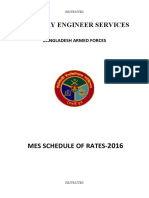 Schedule of Rates MES Bangladesh Part-1