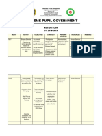 Supreme Pupil Government: Action Plan SY 2018-2019