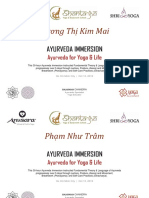 Ayurveda Saigon (Oct 2019) Certificate