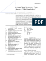 Teaching Laminar-Flow Reactors: From Experimentation To CFD Simulation