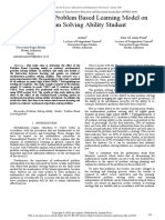 The Effect of Problem Based Learning Model On Problem Solving Ability Student