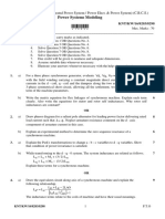 Power Systems Modeling: M. Tech. First Semester (Integrated Power System / Power Elect. & Power System) (C.B.C.S.)